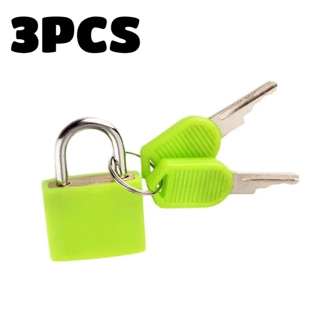 lot de 6 petits cadenas robustes avec 2 clés pour valise, serrure antivol pour tiroir, agenda, étui en plastique coloré