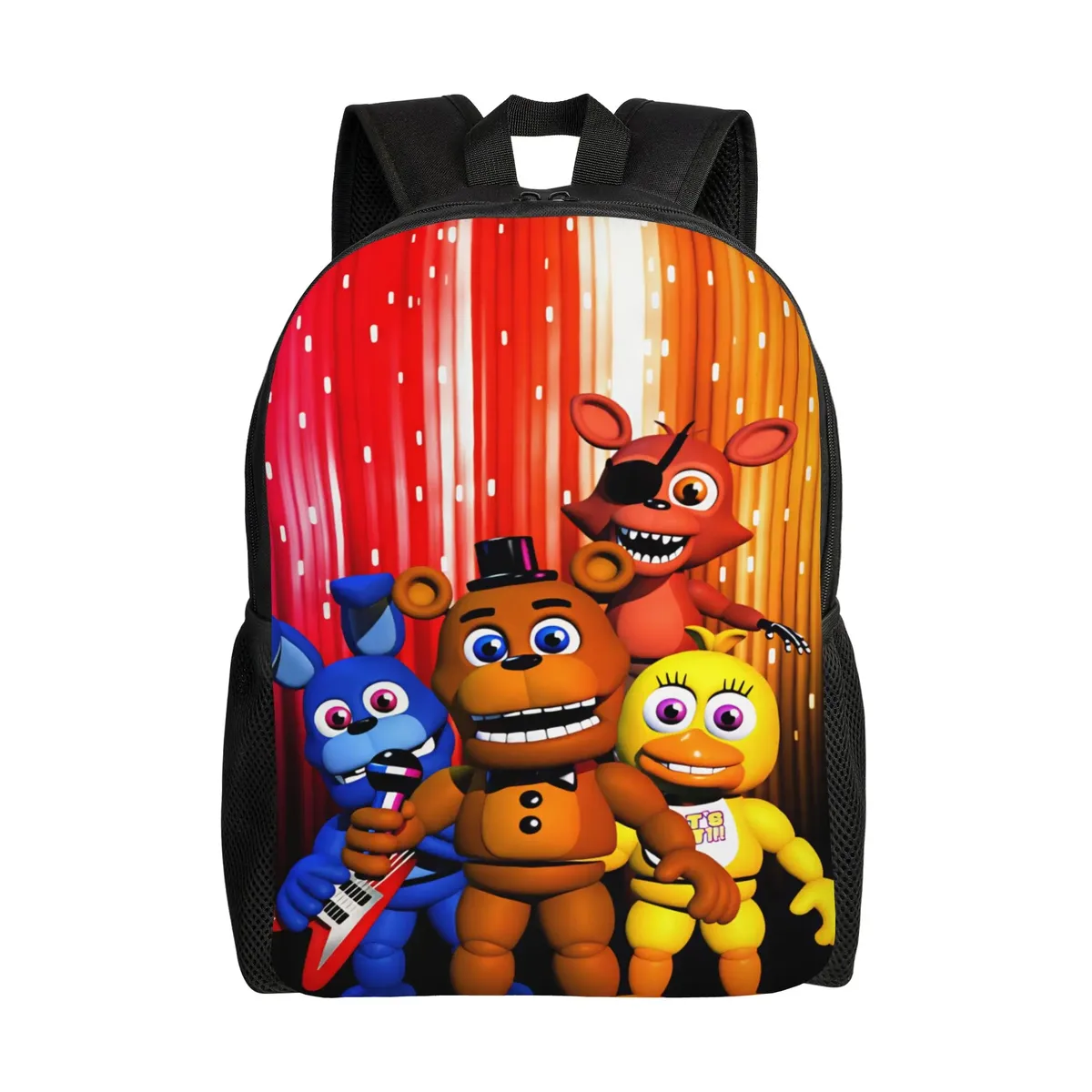 sac à dos fnaf horror game pour hommes, grands sacs à dos en polyester, sacs décontractés pour lycée, sac à dos de voyage personnalisé