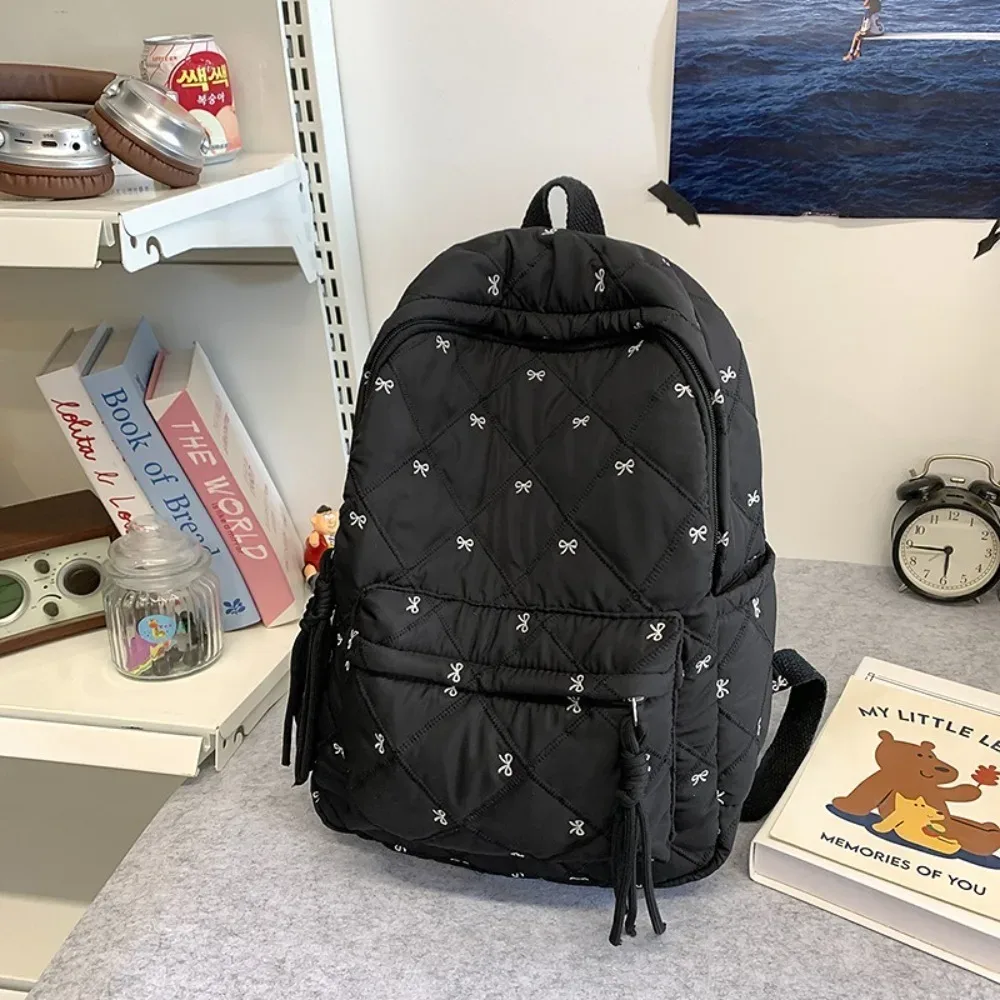 nouveau grand sac à dos scolaire léger pour enfants avec nœud, sac d'école pour étudiants, sac pour ordinateur portable, fournitures d'apprentissage