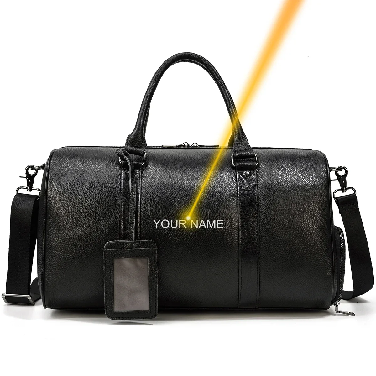 sacs de voyage en peau de vache naturelle, sac de nuit imperméable en cuir pour hommes, sac à main pour bagages d'avion, sac de week-end pour hommes d'affaires 55cm