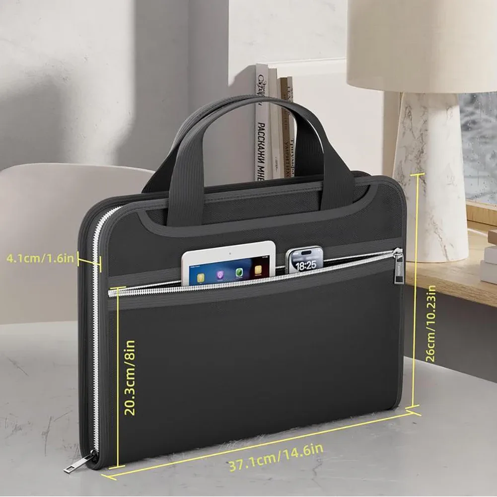 sac de document de document imperméable de grande capacité sac de rangement sûr avec une fermeture à glissière organisateur de fichiers pour les affaires