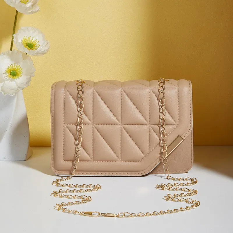 sacs à main et bourse de luxe noirs pour femmes, sacoche en cuir pu, sac à bandoulière à carreaux, pompon matelassé, marque