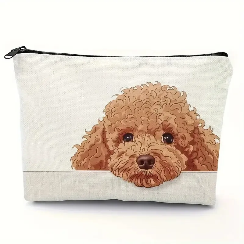 chat, fraise fille, motif d'amitié, sac de voyage, sac à fermeture éclair en polyester imperméable, cosmétiques, accessoires