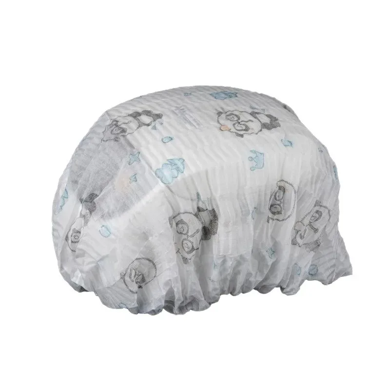 housse valise tissu non tissé motifs sourires beige blanc protection voyage transparent légère bandes élastiques ajustables