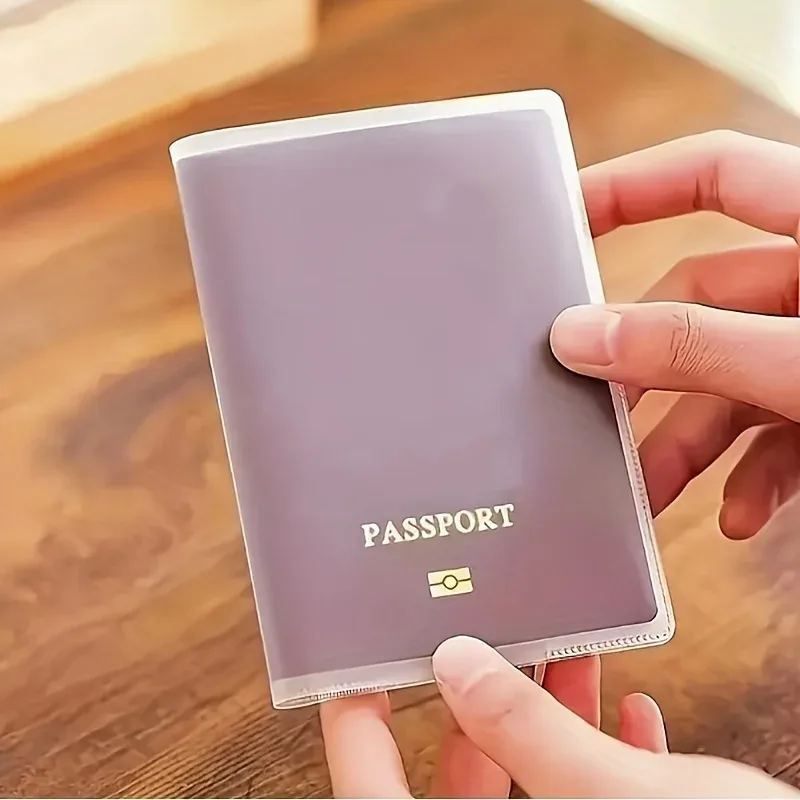 2/4 porte-passeports transparents, plusieurs emplacements pour cartes, protection de documents durable et résistante aux rayures pour les voyages