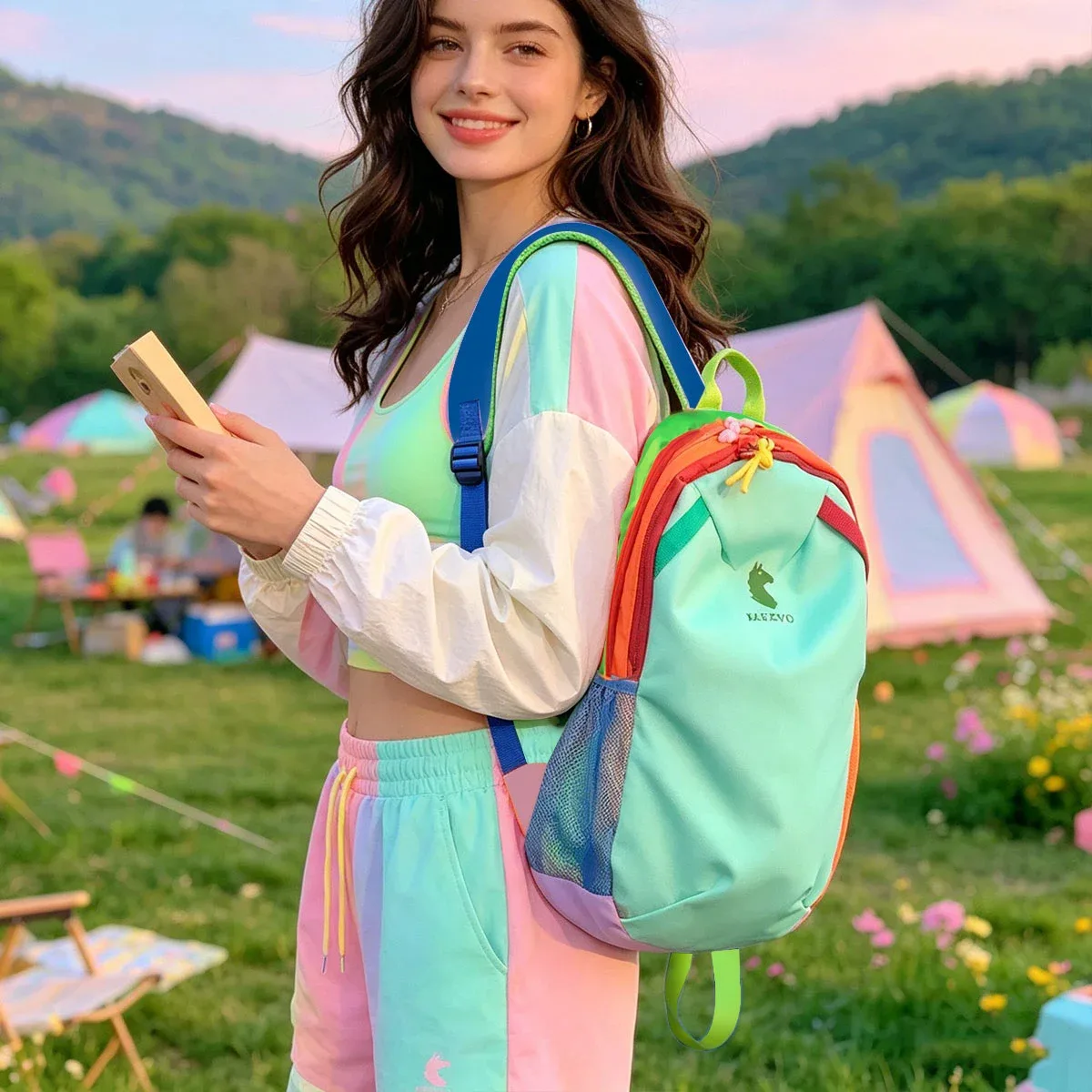 sac à dos de sport en nylon dopamine, léger, grande capacité, sac à bandoulière, bolso de hombro, randonnée en plein air, alpinisme