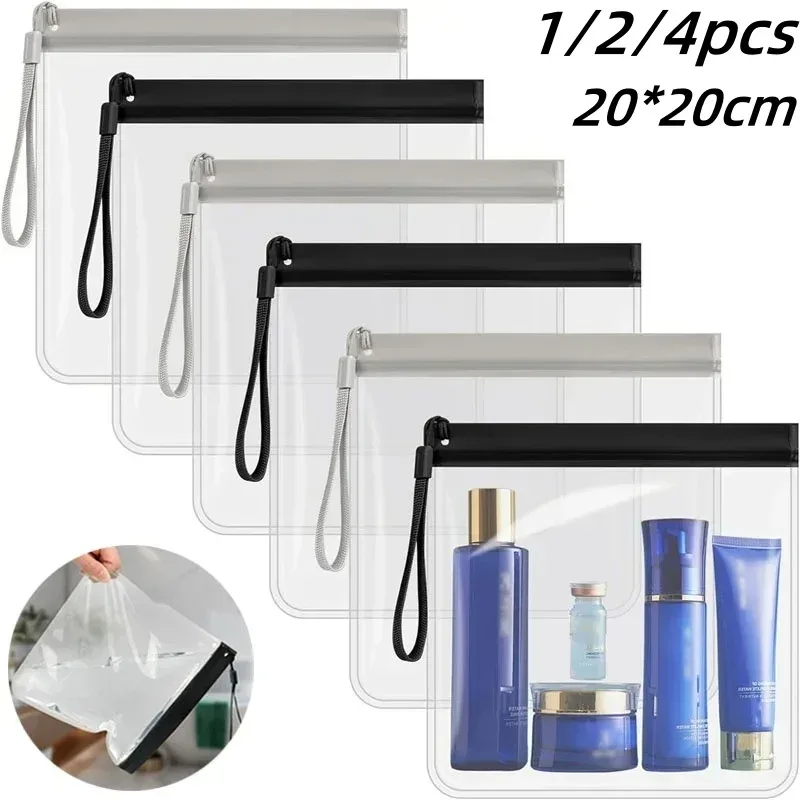 pochette cosmétique eva transparente boîte fermeture éclair décontracté solide marque noir marron bleu beige doré rose gris orange kaki rouge blanc vert voyage protection