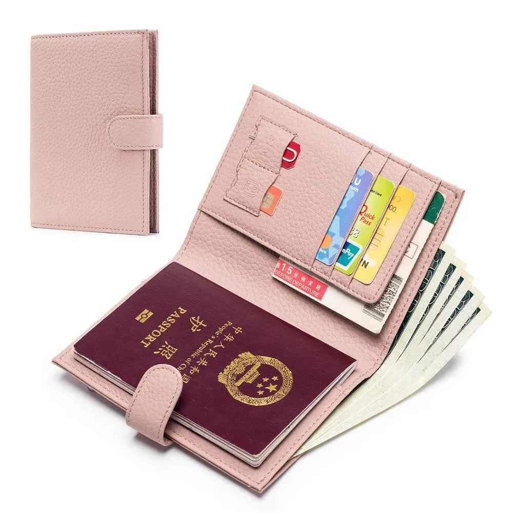 porte-passeport de voyage en cuir véritable, lettres personnalisées, blocage rfid, porte-carte de crédit, pince à billets ultra-mince, sac de rangement pour billets