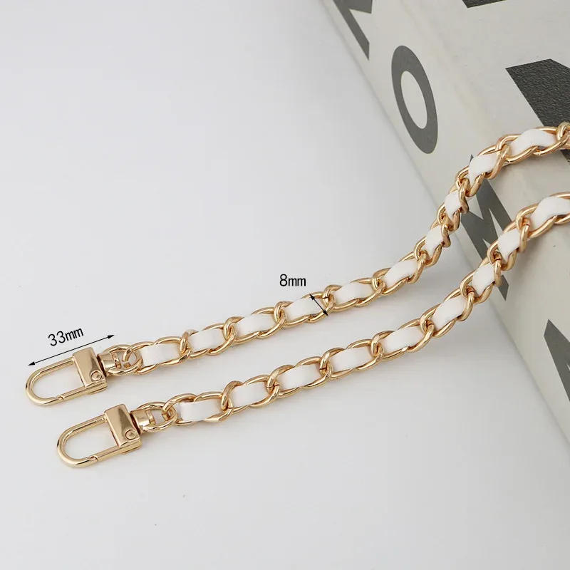 30/60/100/120/140cm cuir pu + chaîne en métal sac à bandoulière sangle pour femmes sac de mode sac à bandoulière dame bracelet en cuir pour sac à main