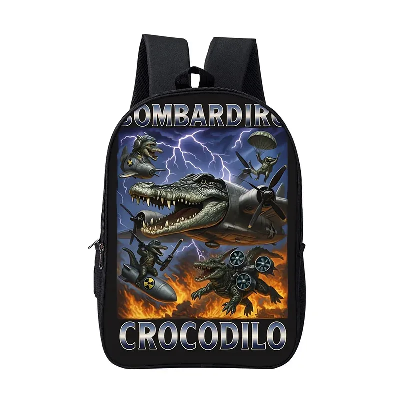 sac à dos scolaire pour garçons et filles, durable et souple, pour livres, motif dessin animé, anime, jeu, style italien brainrot, pour enfants