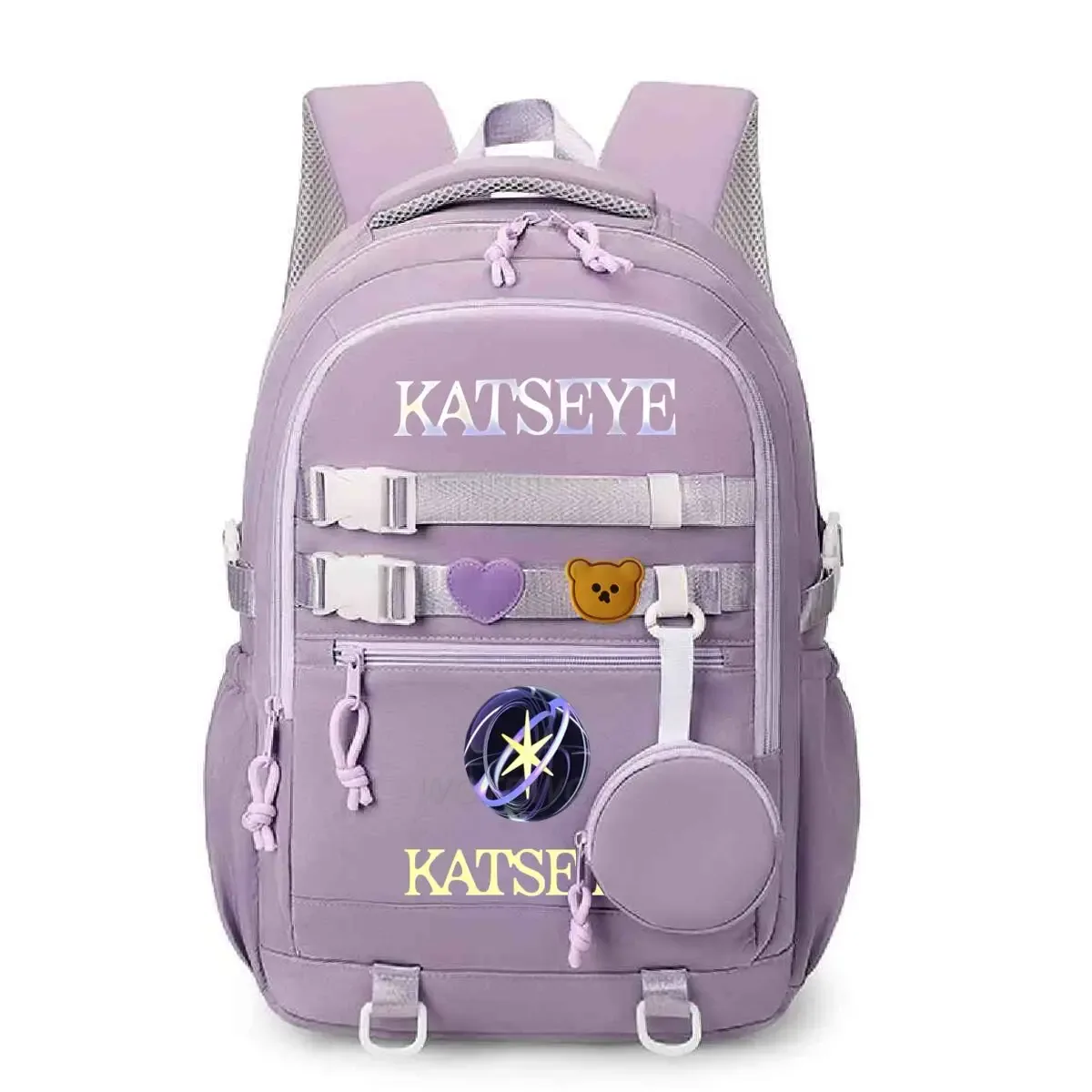sacs à dos d'école graphiques katseye pour femmes et filles, sacoche pour ordinateur portable, cartable pour adolescentes, cadeaux pour fans de katseye