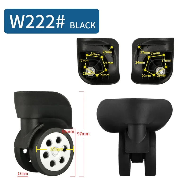 roues de rechange pour valises de cabine et bagages de voyage, accessoires pour roulettes d'aviation 22 et 24 pouces