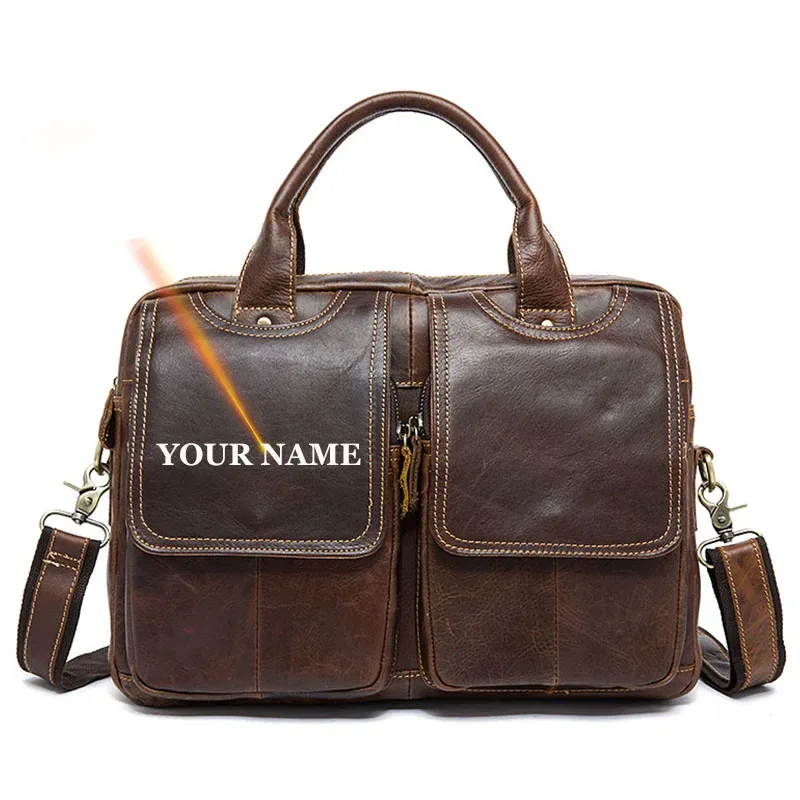 westal-sac en cuir véritable pour hommes, étuis à bombes, sac pour ordinateur portable, fourre-tout pour documents, sacs de bureau pour hommes, sacs de messager, 8002