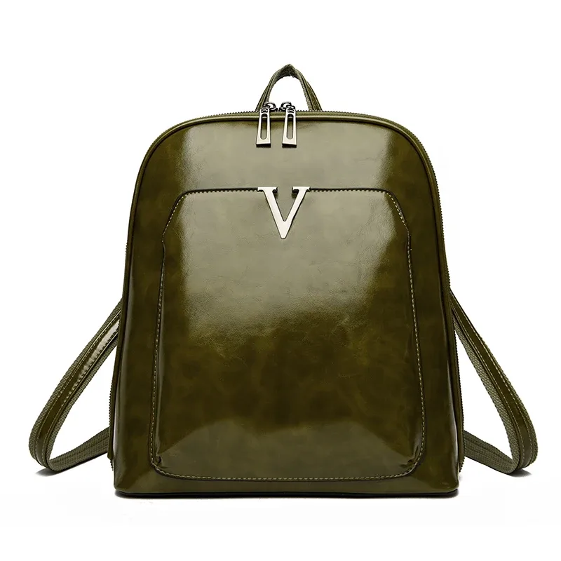sac à dos design femmes sac de voyage grande capacité sac à dos classique huile cire cuir pu sac à bandoulière mochilas de gran capacité