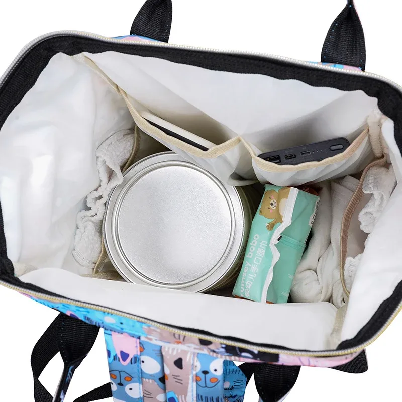 sac à dos imprimé dessin animé pour maman, grande capacité, sacs de rangement de biberons, sac à couches pour bébé, sac à dos de maternité à la mode pour femmes, nouveau