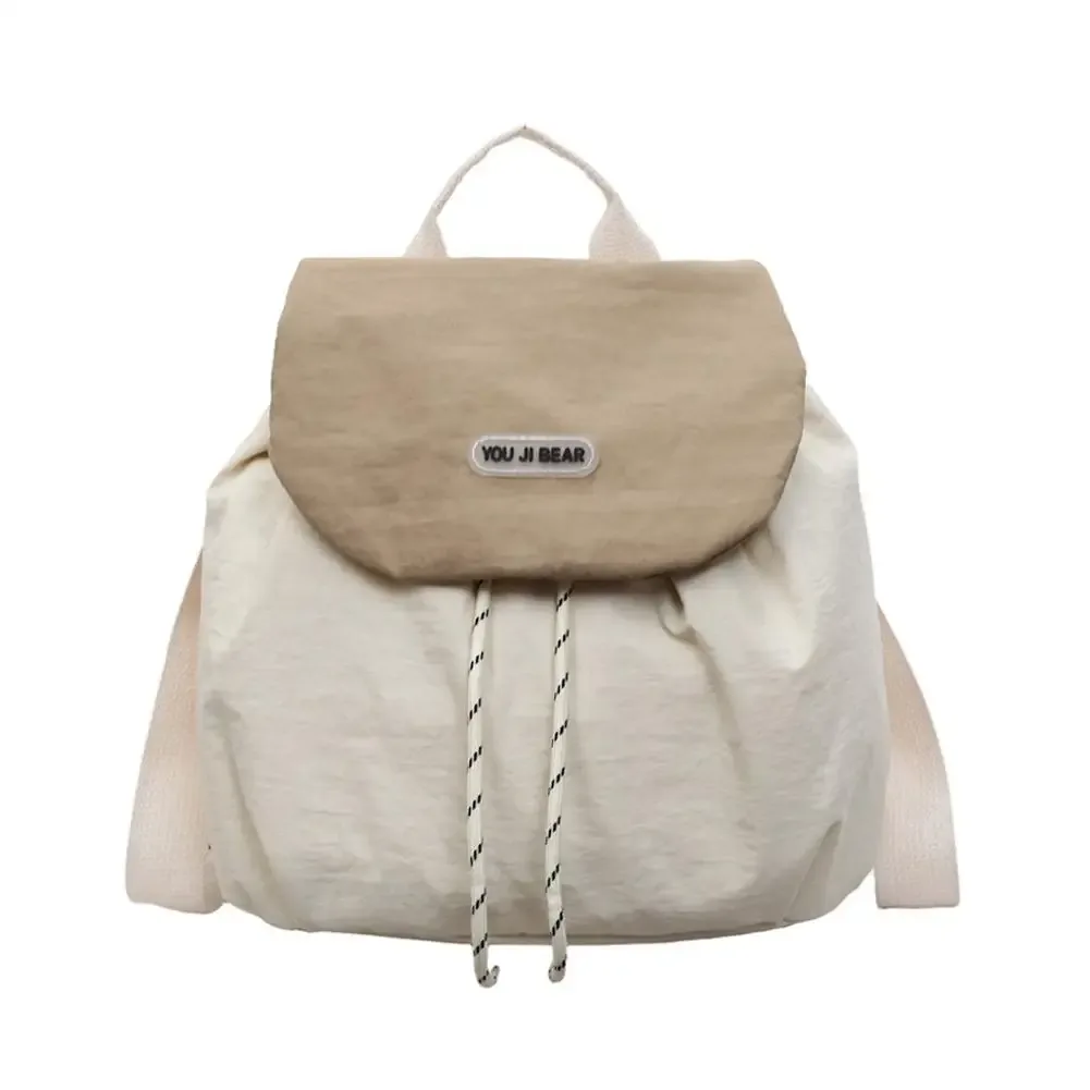 sac à dos en nylon souple avec cordon de serrage, petit sac à dos coréen pour femmes, sac à dos léger de voyage décontracté pour étudiants et navetteurs