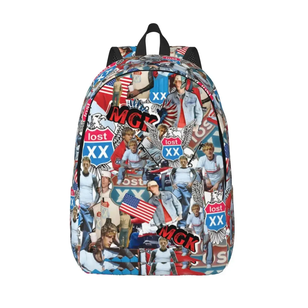 mgk lost americana tour 2025-2026 sac à dos adolescent durable lycée travail sac à dos pour hommes femmes ordinateur portable sacs en toile