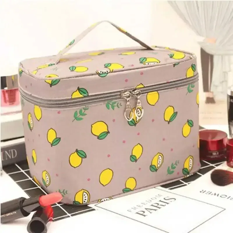 trousse de maquillage grande capacité avec plusieurs compartiments, organiseur pour la maison et les voyages pour articles de toilette et cosmétiques