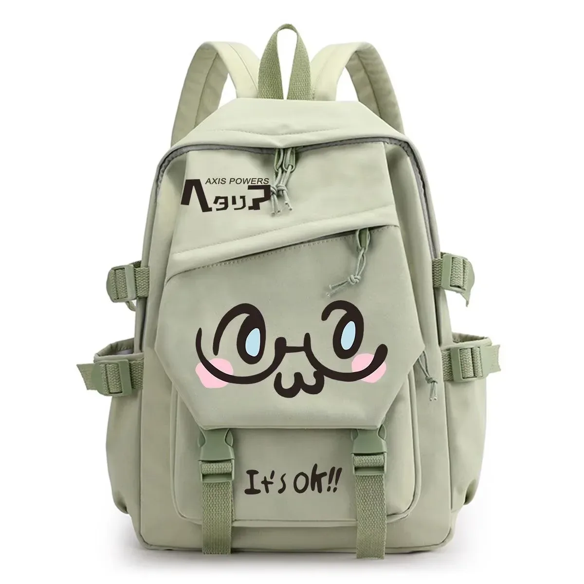 sac à dos axis power hetalia, sac d'école léger et simple pour hommes et femmes, sac à dos à la mode avec imprimé de dessin animé mignon