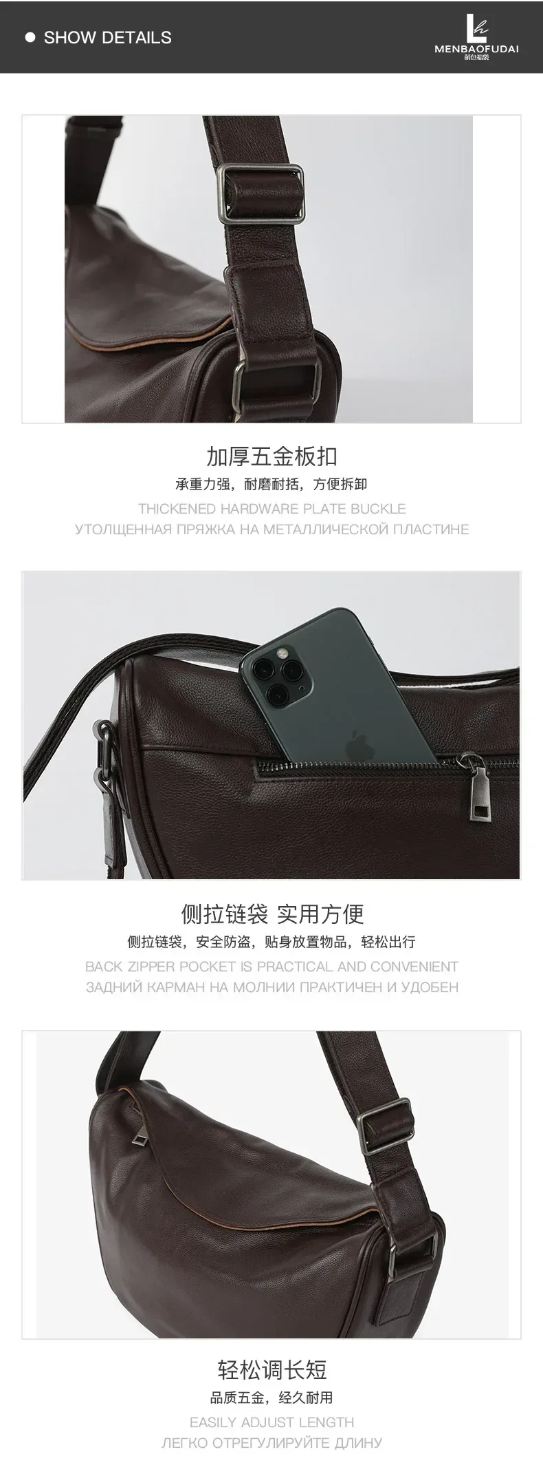 sac à main de luxe à bandoulière en cuir véritable de haute qualité pour femmes, sac à bandoulière de grande capacité, sac de selle rétro en cuir de vache à la mode