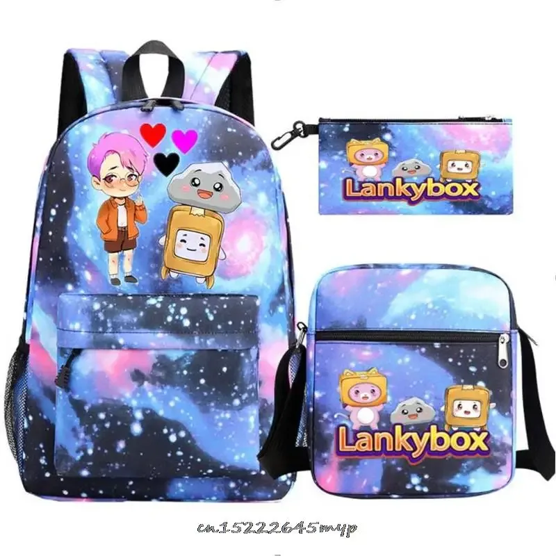 sac dos nylon fleurs dessin animé bleu noir rose galaxie personnages mignons poche latérale fermeture glissière usage voyage capacité grande