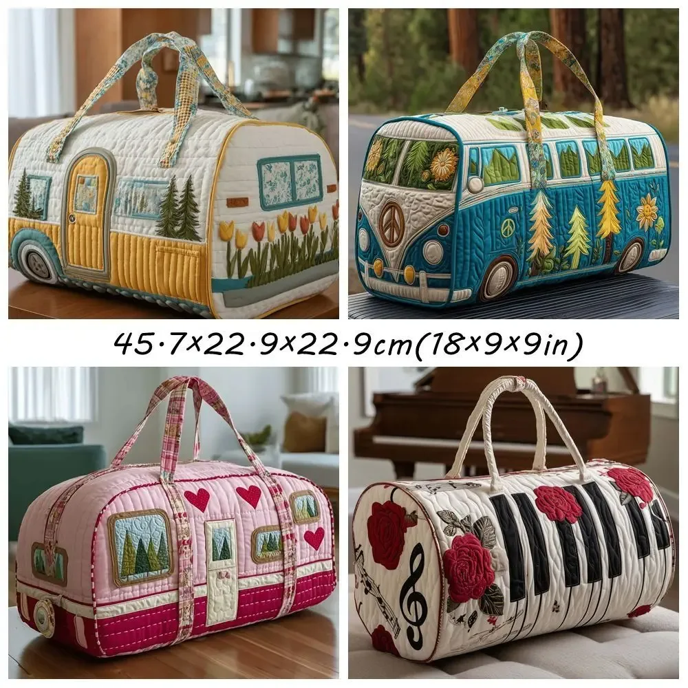 sac de sport matelassé pliable de haute qualité, imprimé floral, sac de voyage souple grande capacité, grand sac de camping 3d