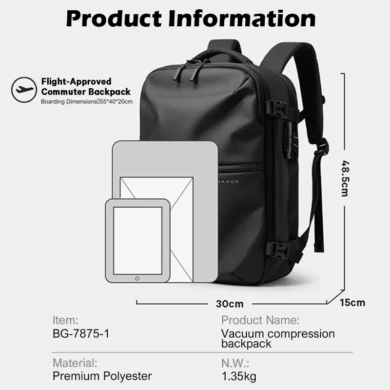 sac dos oxford polyester noir patchwork bandoulière arquée étanche antivol verrouillable compartiment chaussures voyager