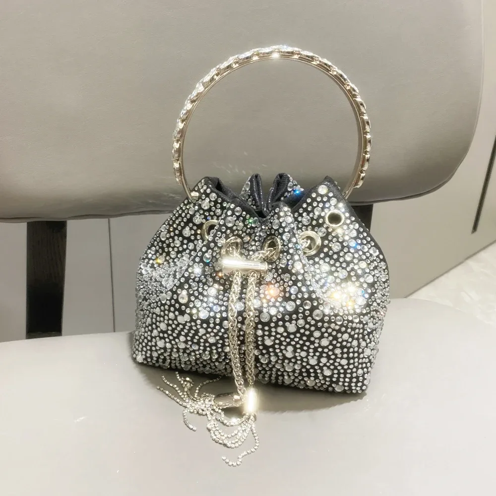 poignée strass pochette de soirée sacs à main et sac à main de luxe sac à bandoulière design brillant cristal pochette sac à main sac seau