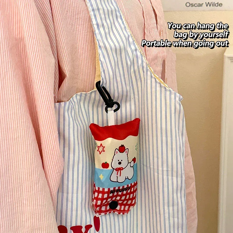 sac à main de dessin animé mignon, sac de courses portable réutilisable, fourre-tout pliable, sacs à bandoulière de grande capacité, cadeau pour filles