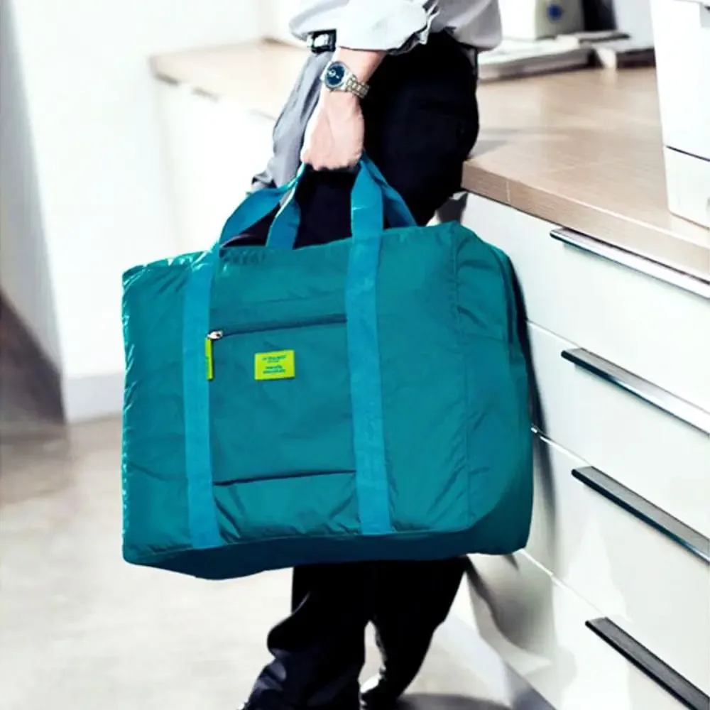 sac à bagages de voyage portable en nylon, léger, grande capacité, sac à main de fitness, poignée pliante, sac de rangement pour vêtements