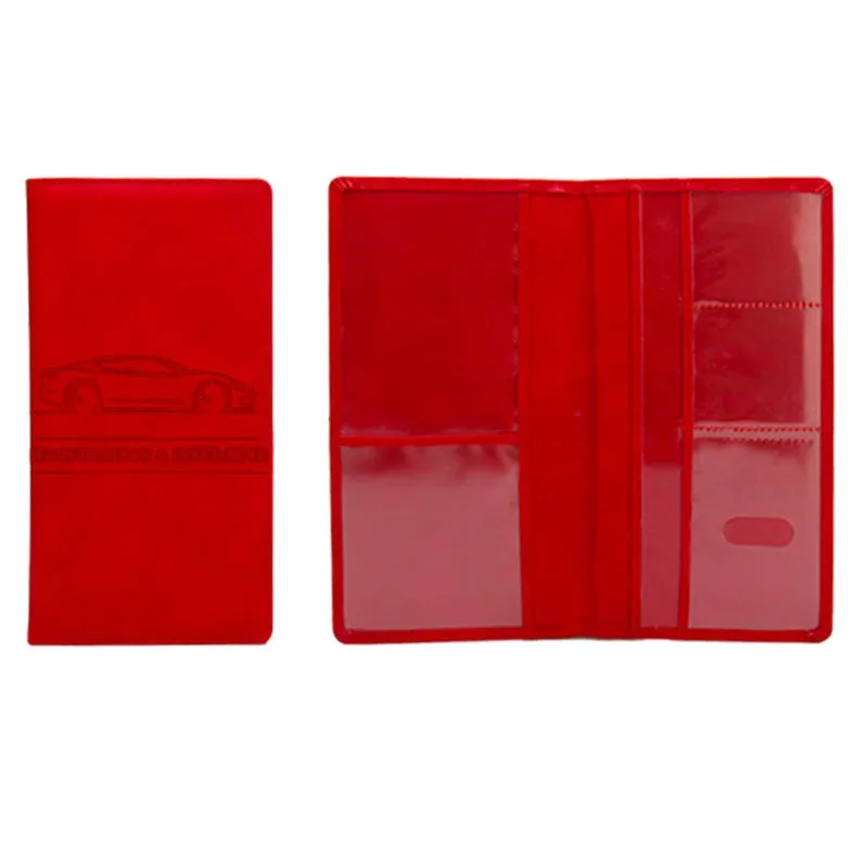 porte-assurance d'enregistrement de voiture, couverture de permis de conduire, documents automobiles en cuir, sac de rangement de permis de conduire, porte-carte de crédit