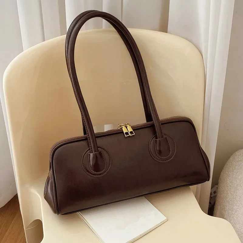 sac à main en cuir classique, sac rétro simple à porter sous le bras, sac fourre-tout élégant et stylé pour femme, sac à bandoulière polyvalent pour tous les jours