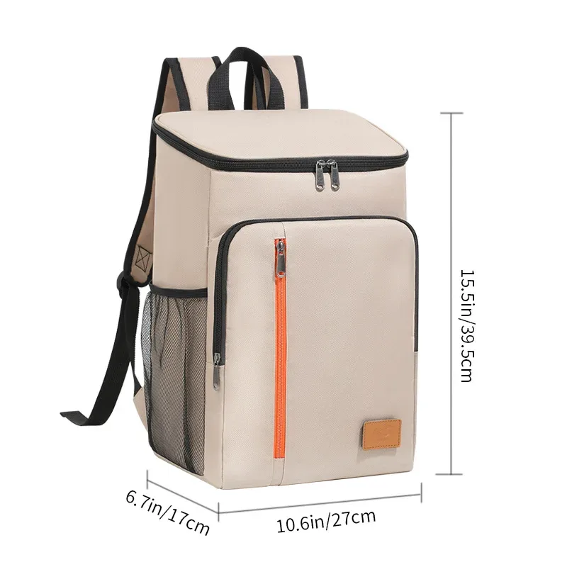 sac isotherme portable 18l pour repas, boîte alimentaire durable, étanche, glacière isotherme, sac à dos oxford pour camping et rangement du dîner