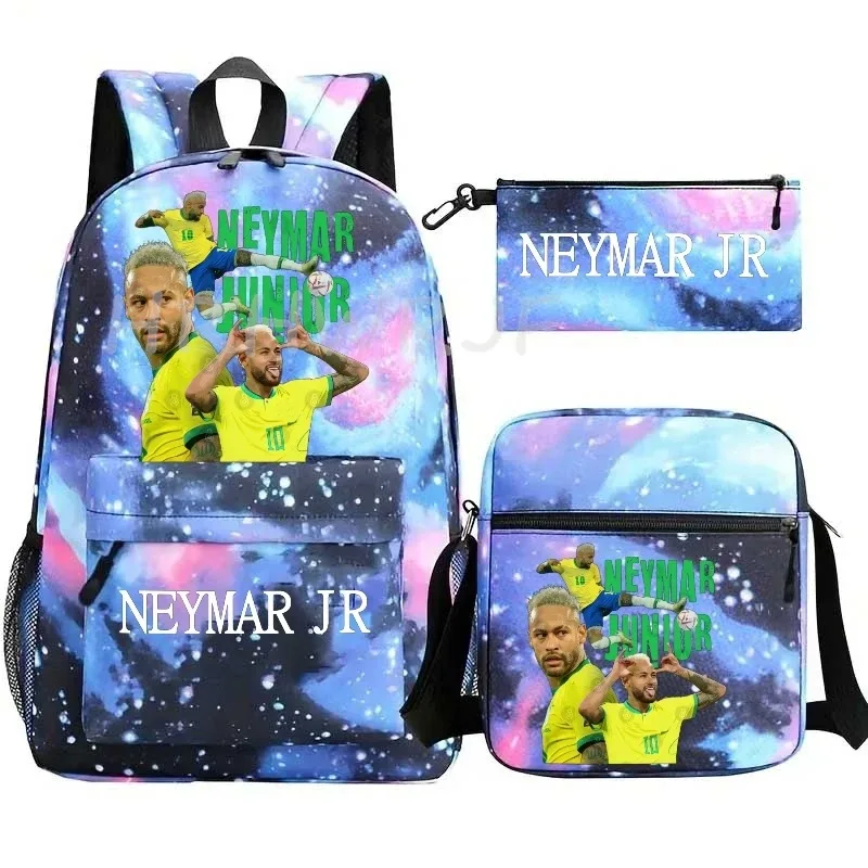 sacs à dos neymar, lot de 3, grand sac de voyage pour adolescents, sac d'école, sac à dos de sport, sac à dos décontracté en nylon classique pour ordinateur