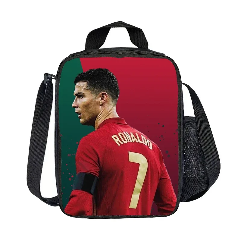 sac isotherme ronaldo cr football star, sacs à déjeuner isolés, conteneur à déjeuner, sac fourre-tout étanche, boîte à déjeuner, sacs de rangement pour aliments sportifs