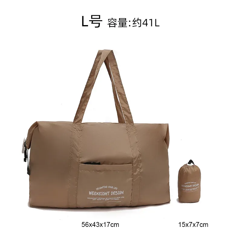 sac de voyage de camping en plein air sac à main léger pliable à bandoulière unique sac de rangement de grande capacité pour les voyages d'affaires et le tapis...
