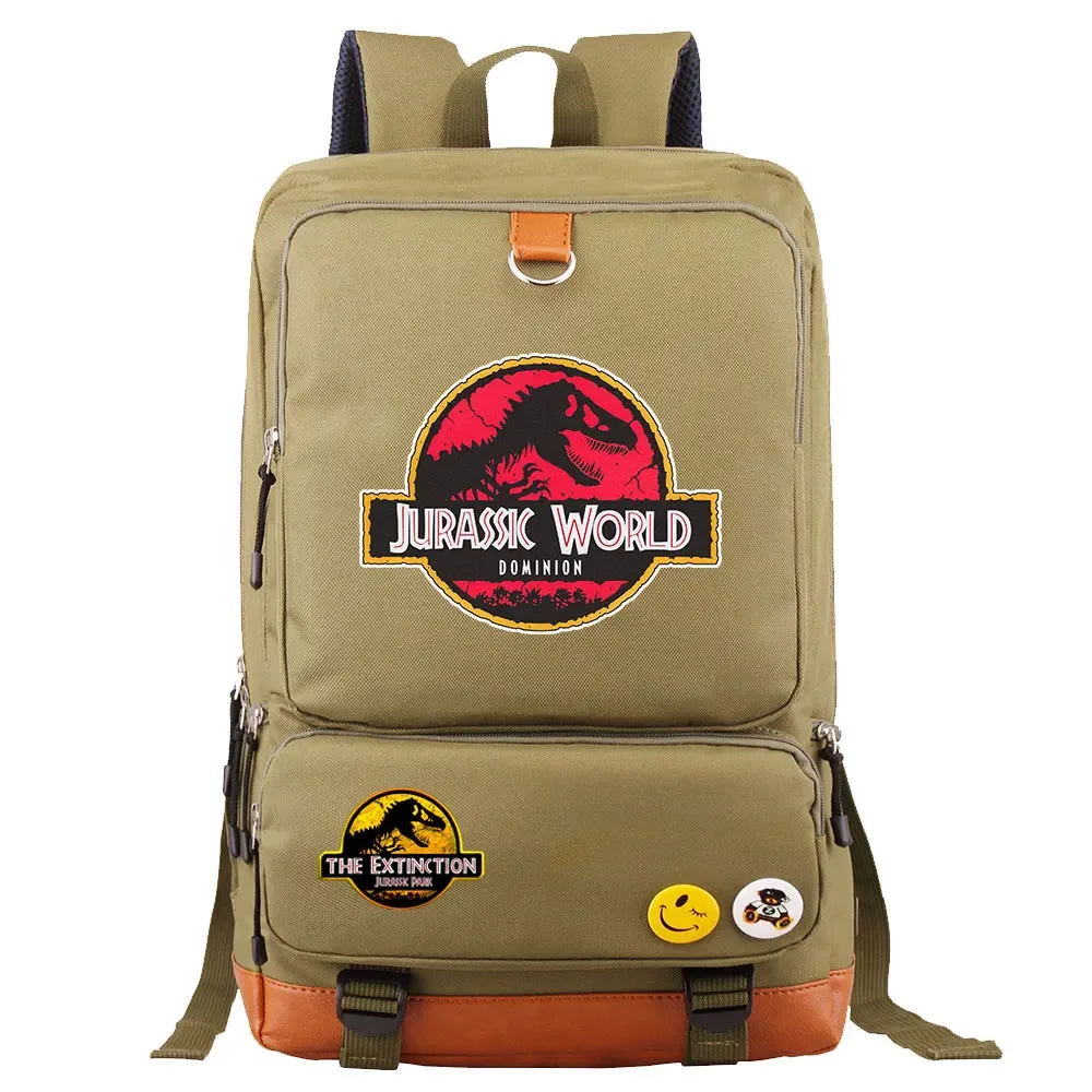 dinosaure jurassic park monde garçon fille enfants retour à l'école livre sacs, femmes adolescents mochila, hommes ordinateur portable étudiant sac à dos