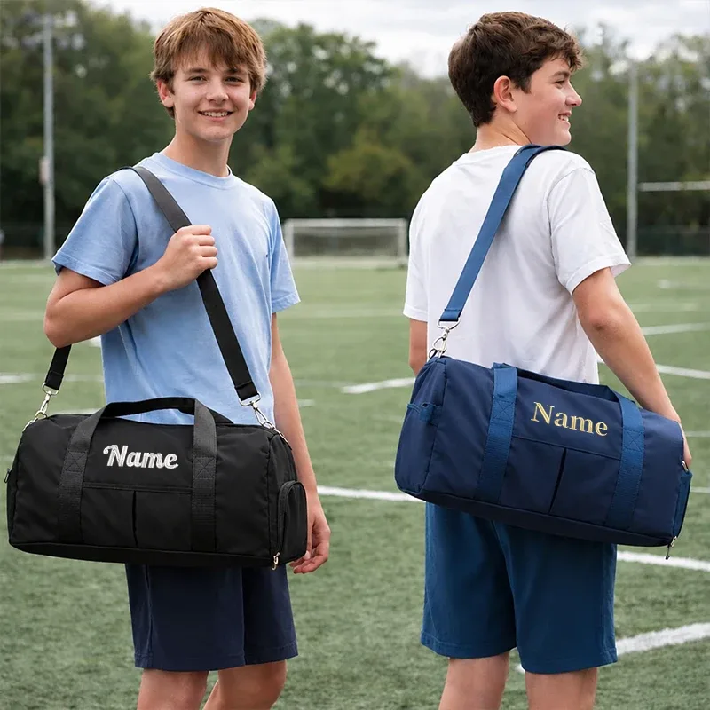 sac de sport personnalisé pour fille et garçon, broderie de nom, idéal pour l'école, le camping, les activités, les voyages de nuit, les week-ends, cadeau