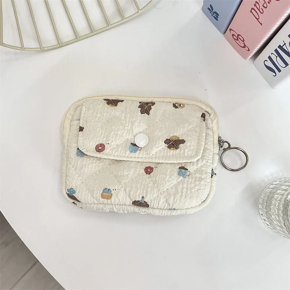 trousse cosmétique tissu coton motifs dessins animaux poche avant zippée format petite boîte usage voyage femmes