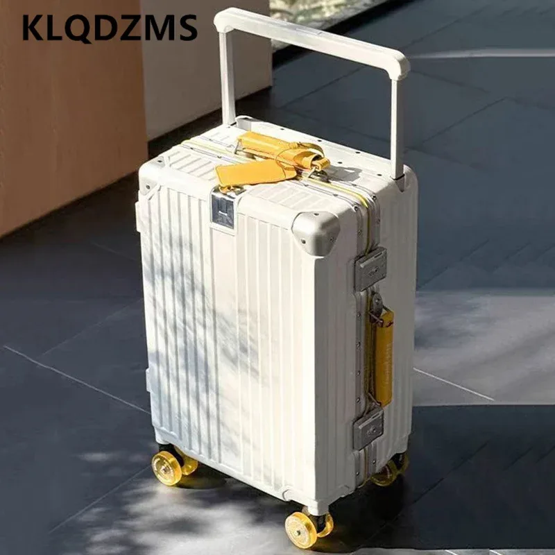 klqdzms bagage de voyage 24 "26" 28 "30 pouces boîtier de chariot de grande capacité pour femmes 20 "abs + étui d'embarquement pour pc valise de cabine pour hommes