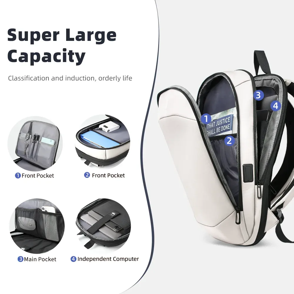 heroic knight – sac à dos de haute qualité pour ordinateur portable de 17 pouces, sac à dos de voyage en tissu oxford imperméable pour hommes d'affaires