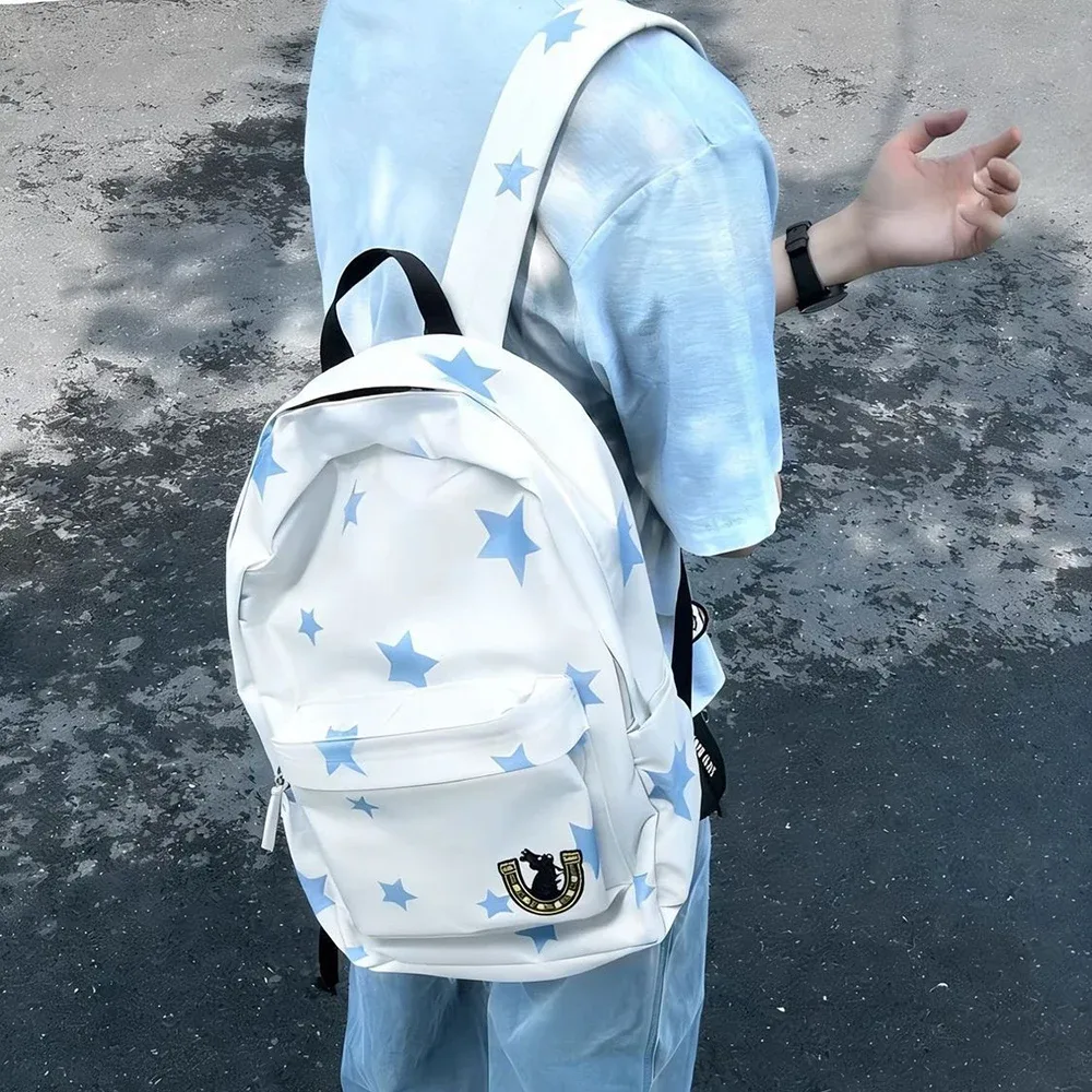sac à bandoulière en nylon blanc pour étudiants, sac à dos de voyage unisexe, sac à main, accessoire de cosplay johnny joestar de l'anime jojo steel ball run