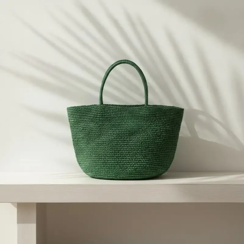 grand sac fourre-tout en rotin tressé à la main 2026 pour femme, sac à main en paille naturelle, sacs à bandoulière de luxe, sac à main d'été