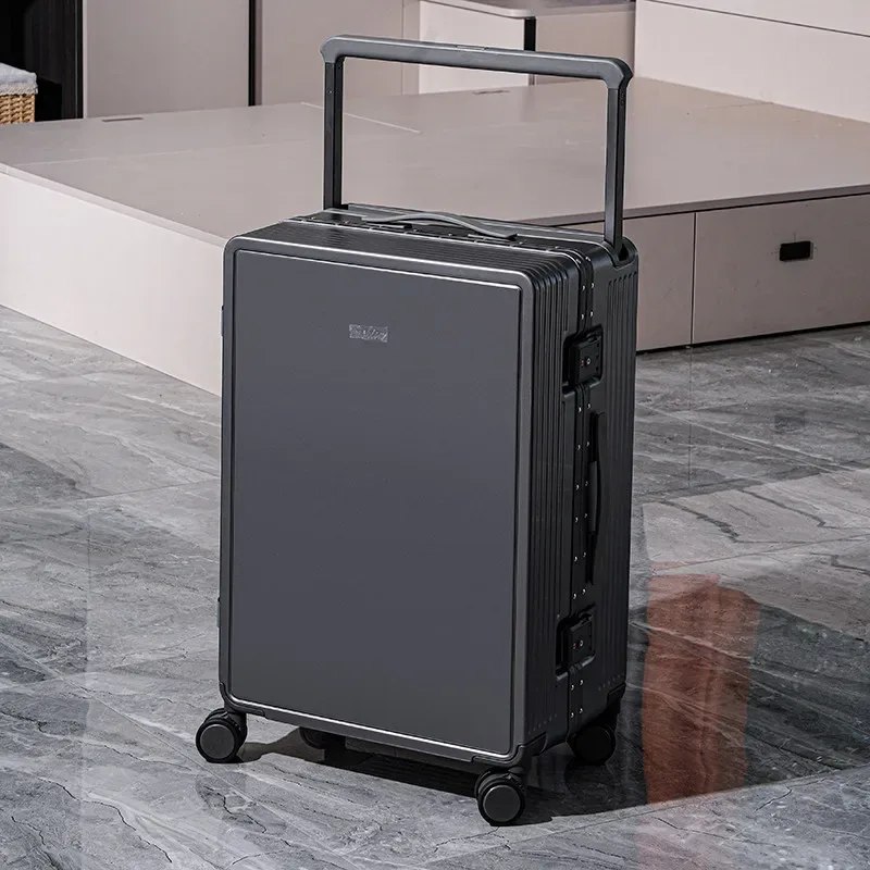 klqdzms valise à fermeture éclair pour femme, valise à roulettes avec cadre en aluminium pour homme, bagages de voyage de grande capacité de 20, 24, 26 et 28 pouces