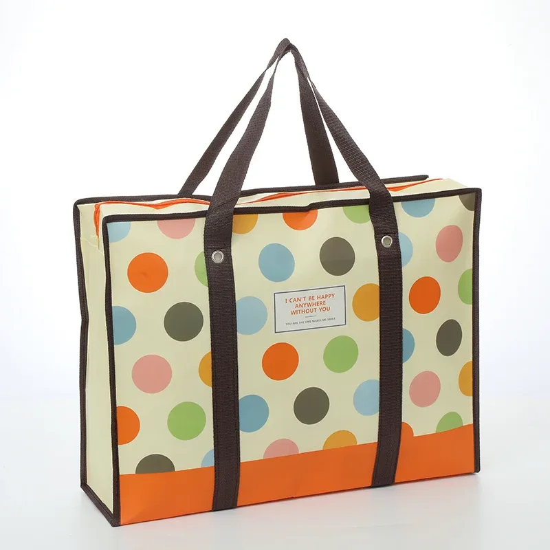 sac de rangement de couette non tissé de dessin animé portable, grande capacité, étanche, voyage, shopping, organisateur de jouets gt, sac plié
