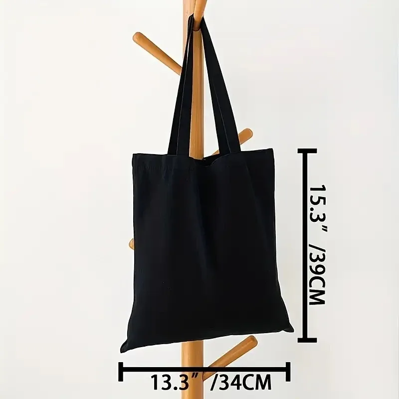 sac à bandoulière en toile grande capacité pour femme, simple, décontracté, couleur unie, sac fourre-tout pour le shopping et les voyages