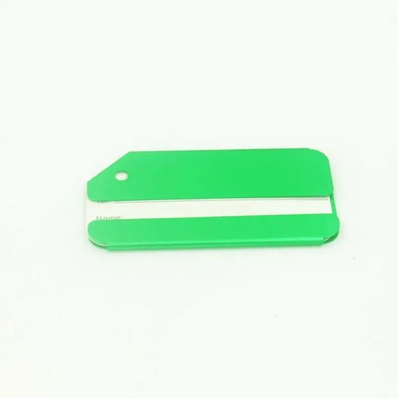 étiquettes de bagage étiquette de valise en alliage d'aluminium étiquettes de voyage serties avec boucle en acier étiquettes de bagage d'identification pour valises accessoires de voyage