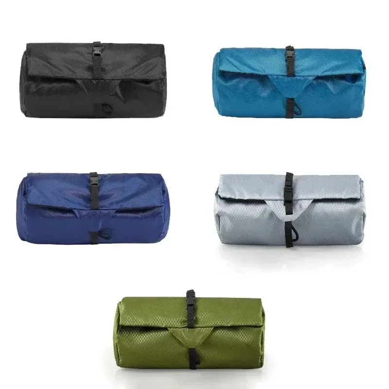 trousse de toilette pliable de voyage pour hommes, pochette de rangement de lavage portable avec séparation sèche et humide, trousse de maquillage étanche pour femmes