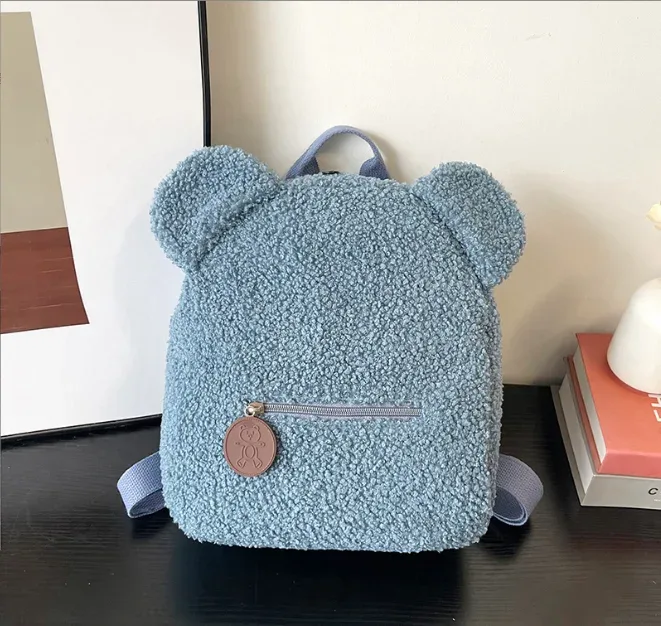 sac à dos ours en peluche personnalisé pour enfants, sac à dos ours en peluche pelucheux personnalisé, cadeaux du premier jour de l'école, sac à dos pour tout-petits, cadeau pour enfants