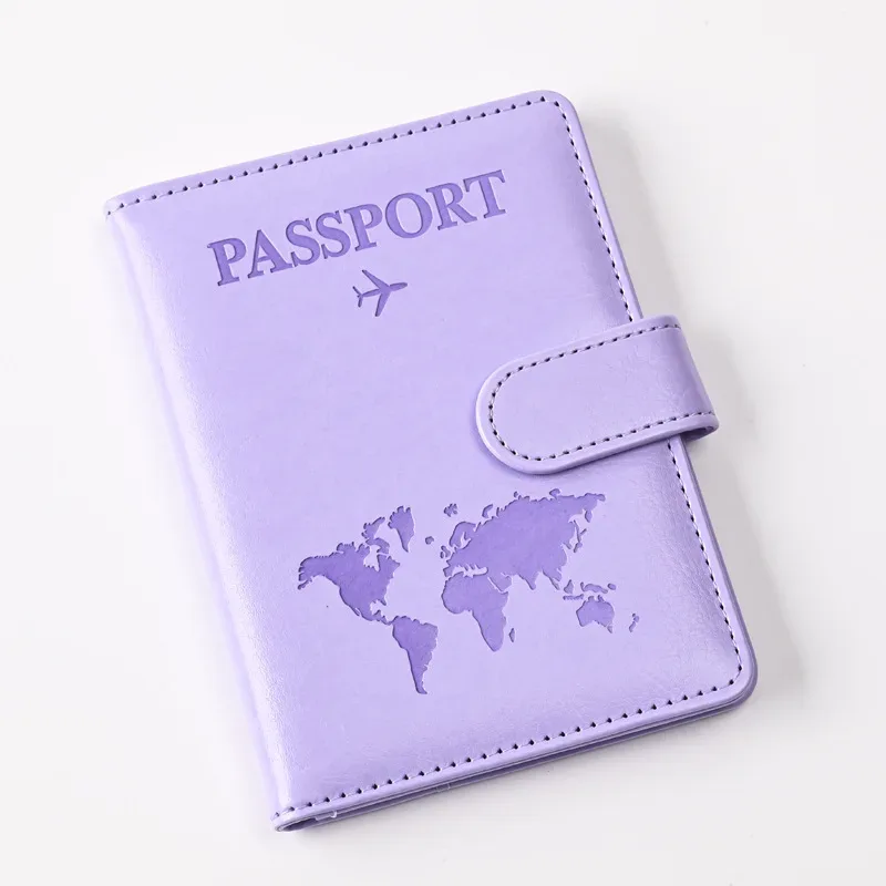 couvertures de passeport pour femmes et hommes, porte-passeport avec lettres imprimées, clips pour billets de vol, porte-carte de crédit bancaire, organisateur de voyage pour passeport